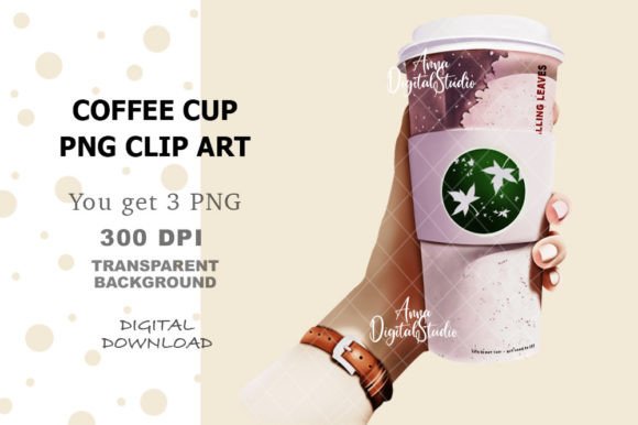 Coffee Cup Digital PNG Clip Art for Creators