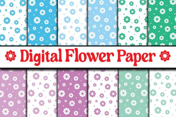 Digital Floral Papers, Seamless Patterns