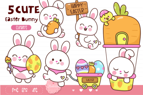 Easter Bunny Clipart. Happy Easter Day