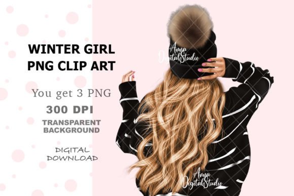 Elevating Digital Creativity with Winter Girl Digital PNG Clip Art