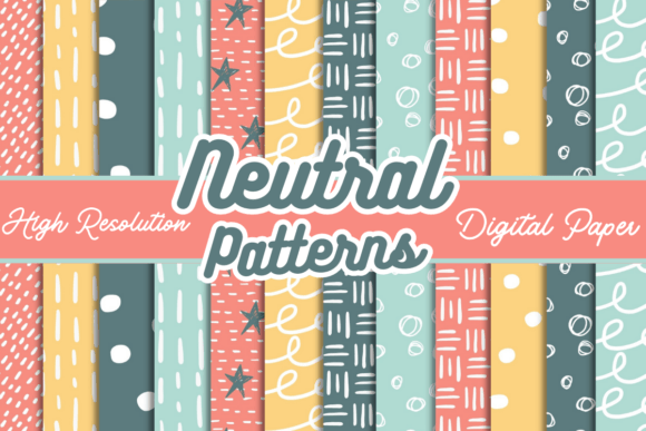 Neutral Geometric Patterns Digital Paper