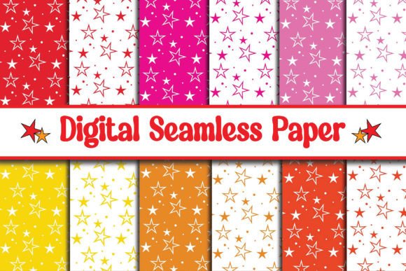 Pink Star Shape Digital Papers Pattern: A Versatile Creative Resource