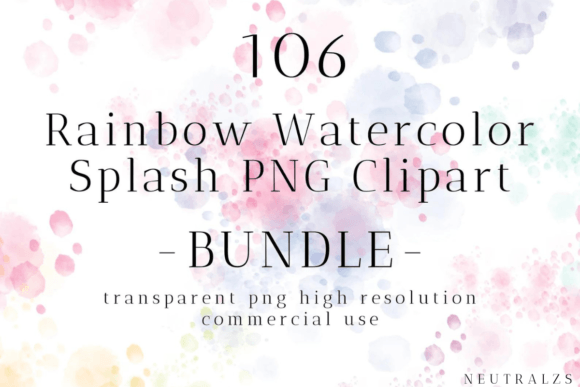 Rainbow Watercolor Splash Png Clipart: A Versatile Tool for Creative Projects