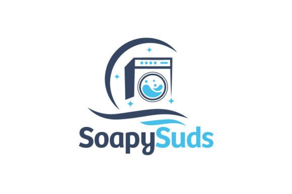 Soapy Suds Laundry Logo Template: The Modern Minimalist Solution for Your Brand