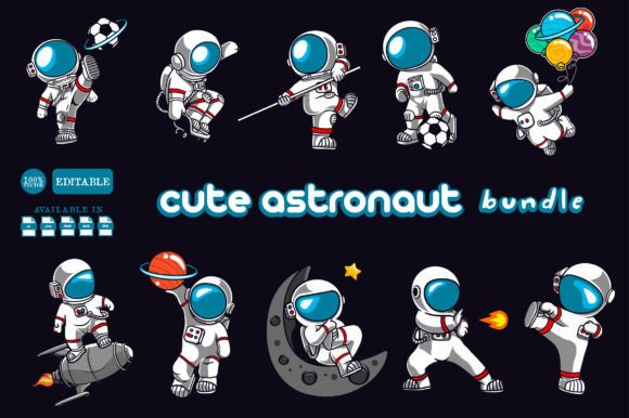 Unleashing Creativity with the Ultimate Cute Astronaut Vector Illustration Collection