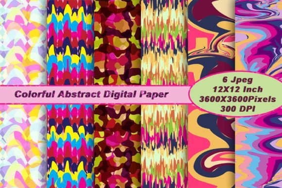 Unlocking Creativity with Colorful Modern Abstract Digital Paper: A Comprehensive Guide to 6 Vibrant Backgrounds